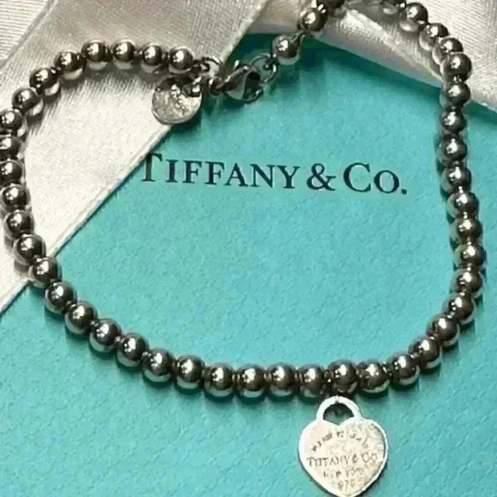 ⛓️‍💥 Tiffany Blue Heart Tag Bead Bracelet + COA - Picture 8 of 12